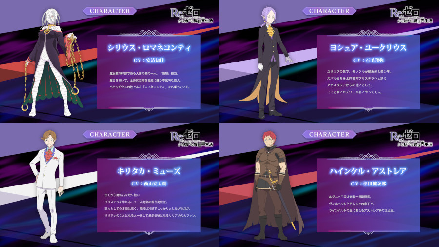 Re:Zero stagione 3 characters